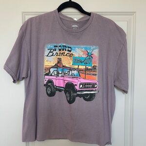 Ford Bronco Cropped T-Shirt - Pink and Purple